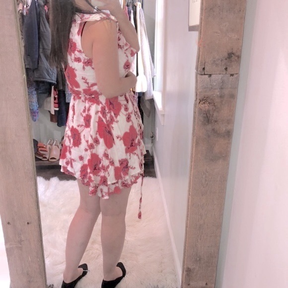 Free People floral French Quarter Print mini wrap dress size small - Picture 3 of 9